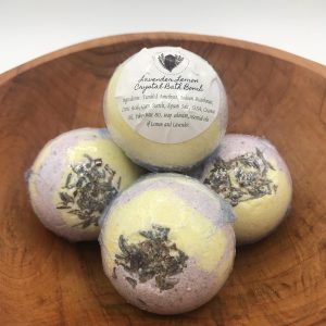 Crystal Bath Bomb, Lavender Lemon, Amethyst Crystal Bath Bomb, Spa Gift, Mother's Day Gift