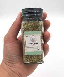 Alternative view of Garlic Scape Salt, Coarse Grind, Gourmet Seasoning, 4oz Jar