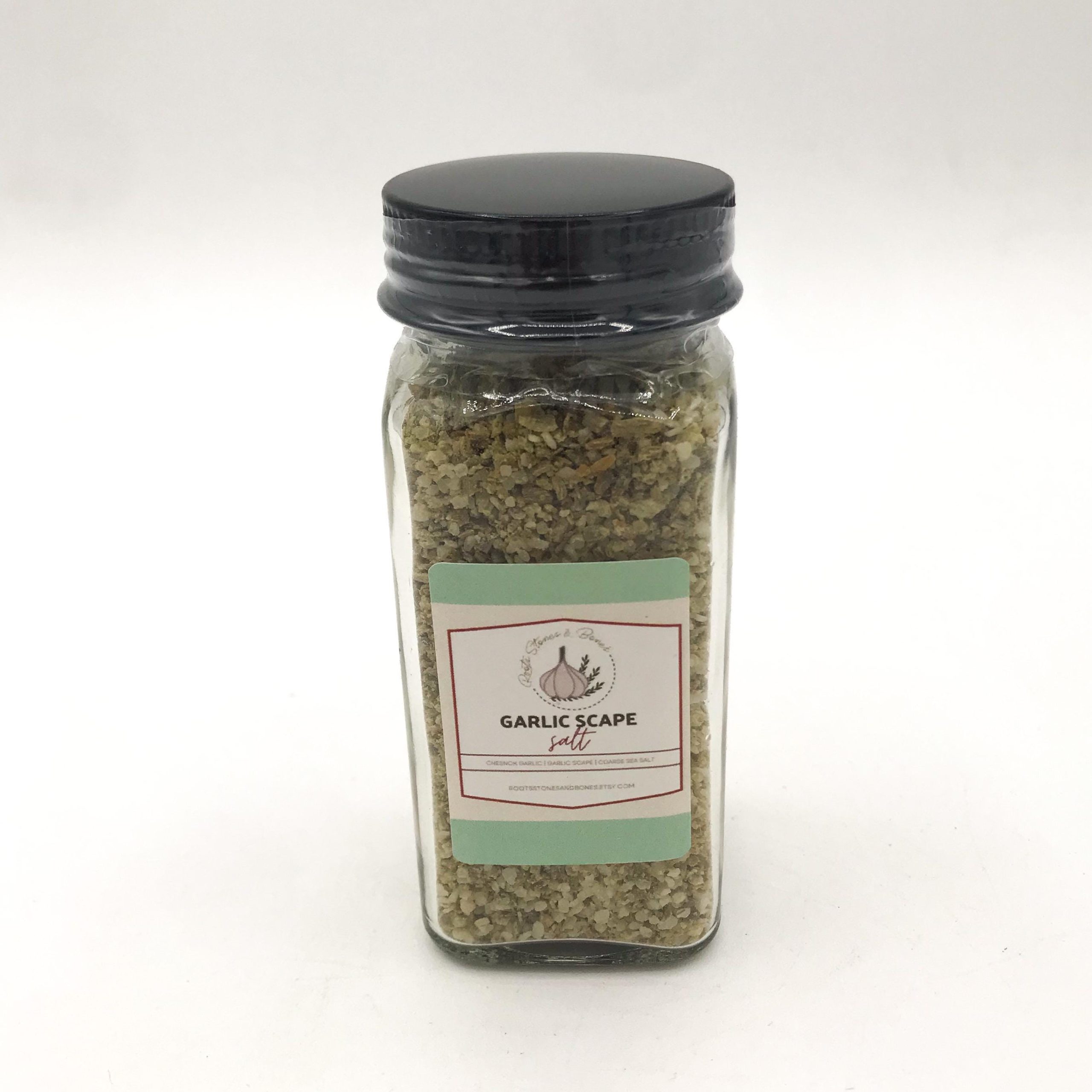 Garlic Scape Salt, Coarse Grind, Gourmet Seasoning, 4oz Jar - Image 4