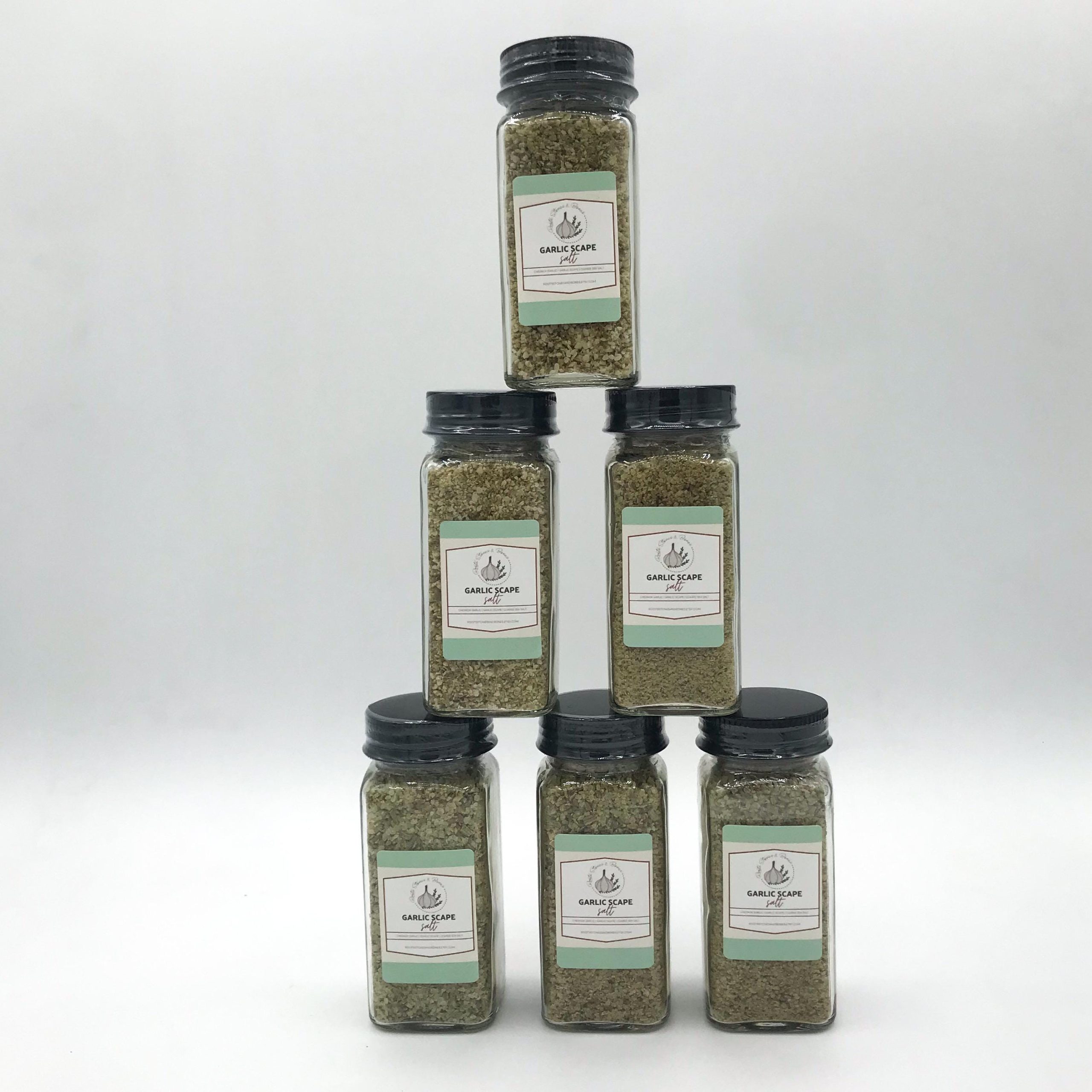 Garlic Scape Salt, Coarse Grind, Gourmet Seasoning, 4oz Jar - Image 3